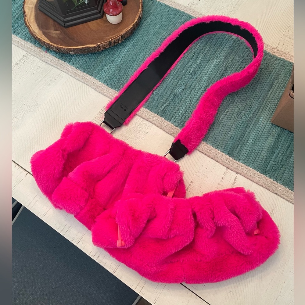 Furry reversible purse/handbag